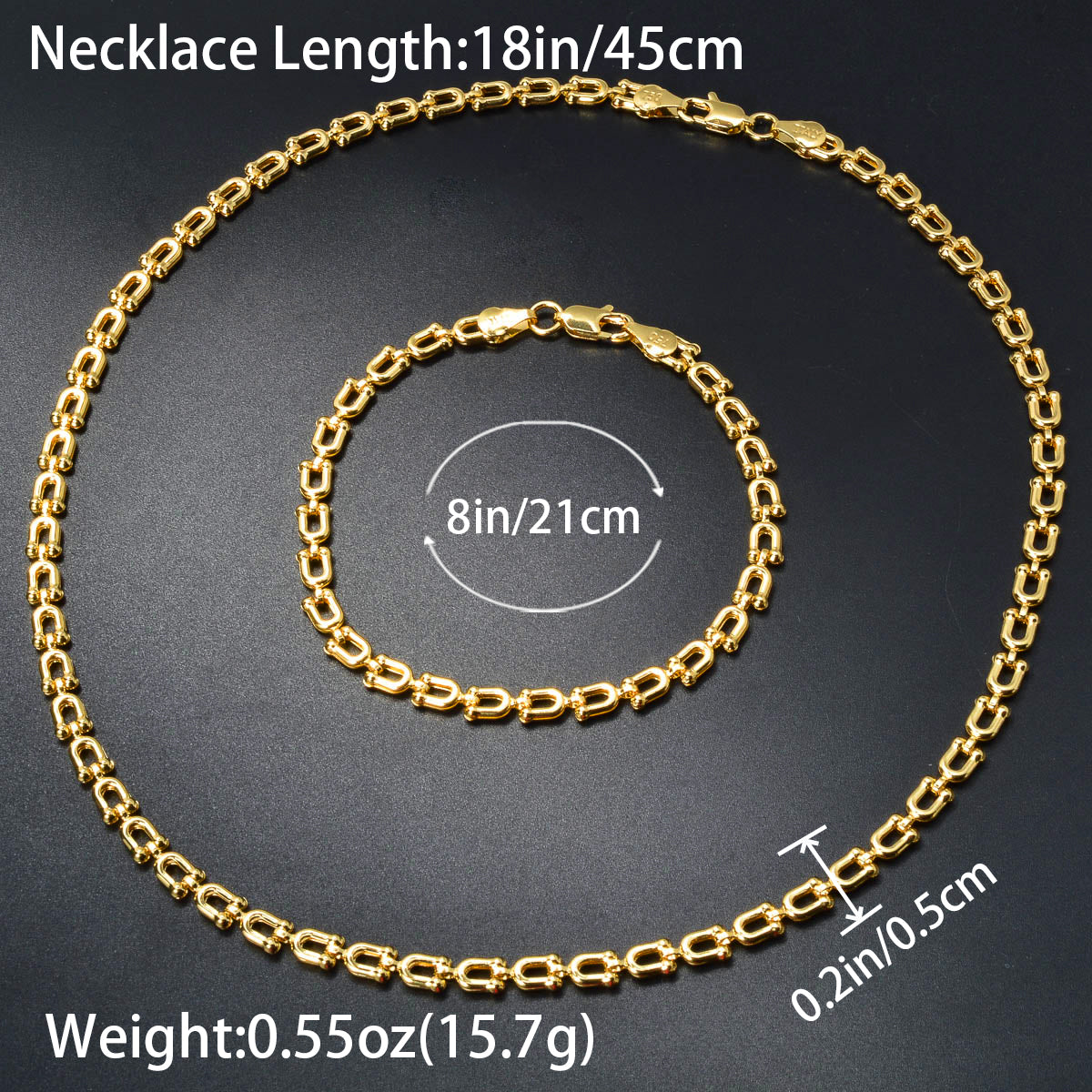 Custom Dubai Luxury Jewelry 18k Gold Plated Necklace Bracelet Jewelry Sets Women