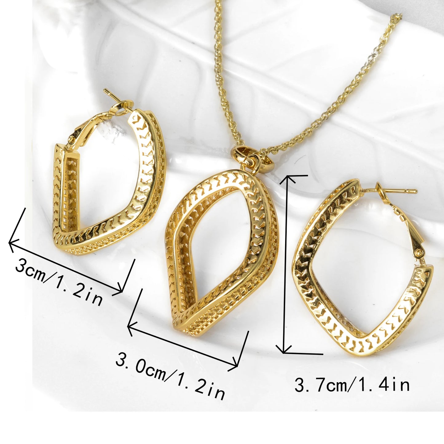 Dubai Popular jewelry high quality copper Women wedding party bride gold jewelry set