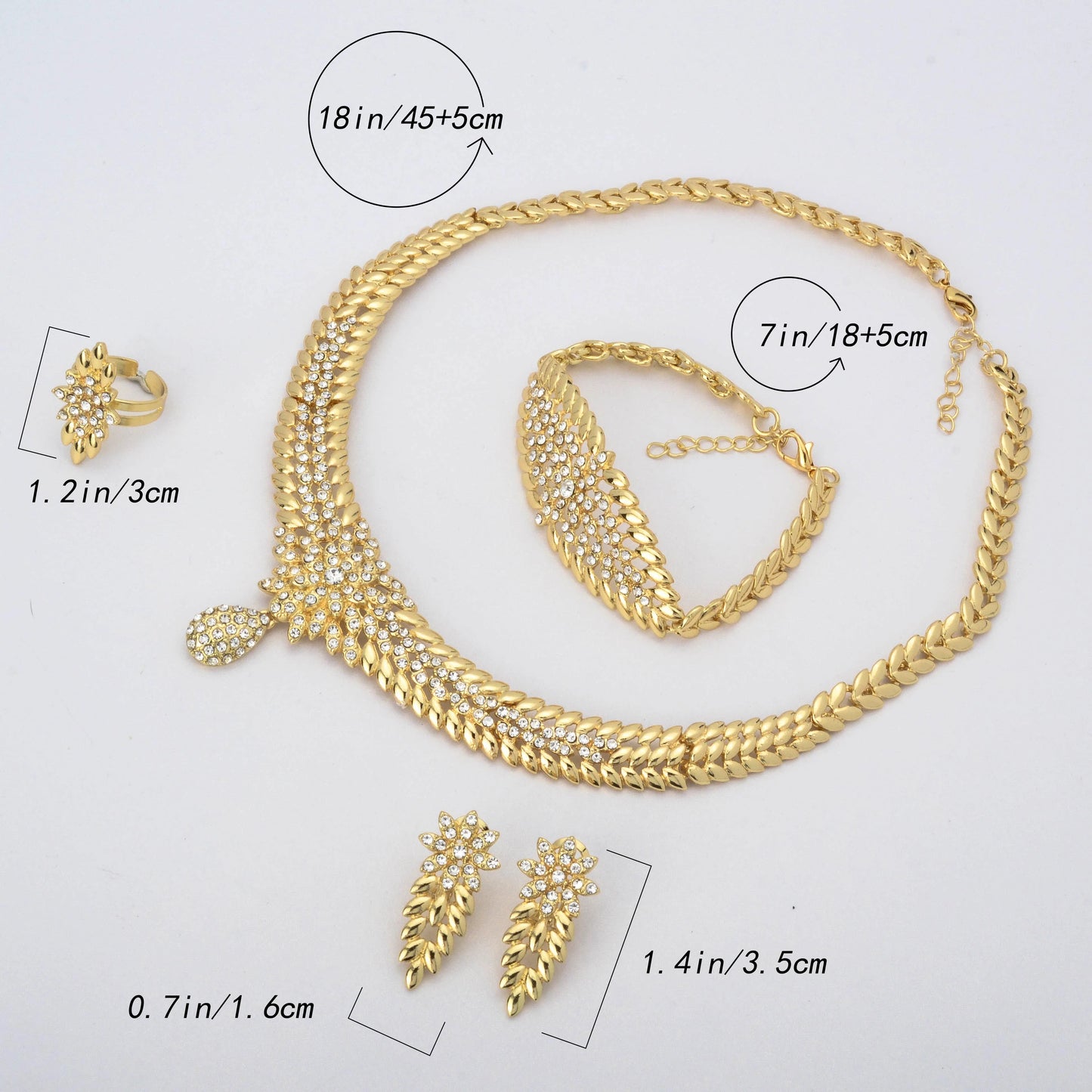 Fashion Women Jewelry Set Saudi 18K Gold Plated Wholesales Cheap Bridal African Jewelry Set