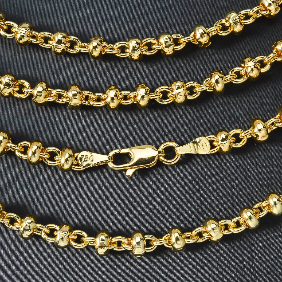 18 Gold Plated Copper Necklace 750 Classic Necklace Irregular Geometric Chain-style Neck Chain Long Jewelry Accessories Gifts