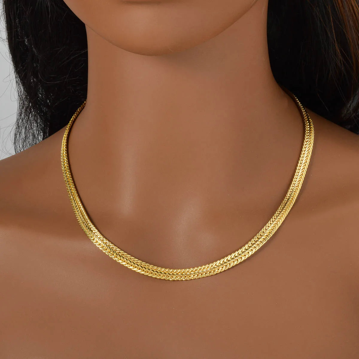 Jewellery Women Dubai 14k Gold Plated Jewelry Items Trendy Necklace Men Copper Metal Chain Neck Link Daily Wear