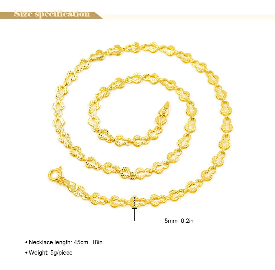 ZEADear Jewelry High Quality New 18K Gold Color Cuban Link Chain Hot Sale Necklace For Women Men Party Anniversary Jewelry