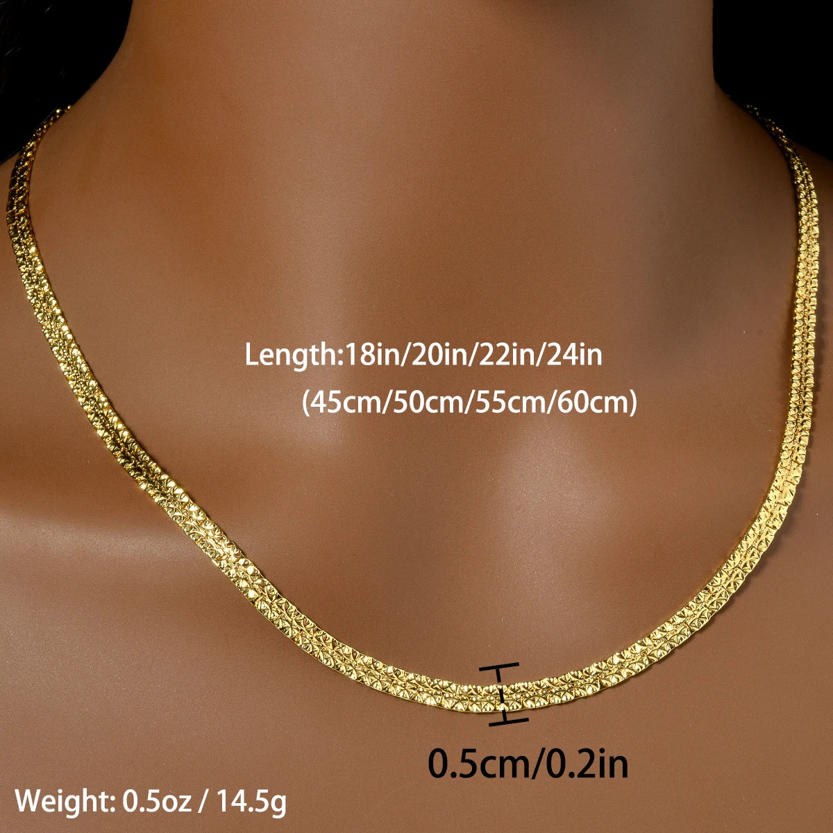 2024 Fashion Copper Necklace Luxury Dubai Gold Plated Jewelry Bridal Wedding Neck Chain Women Accessories Christmas Gift