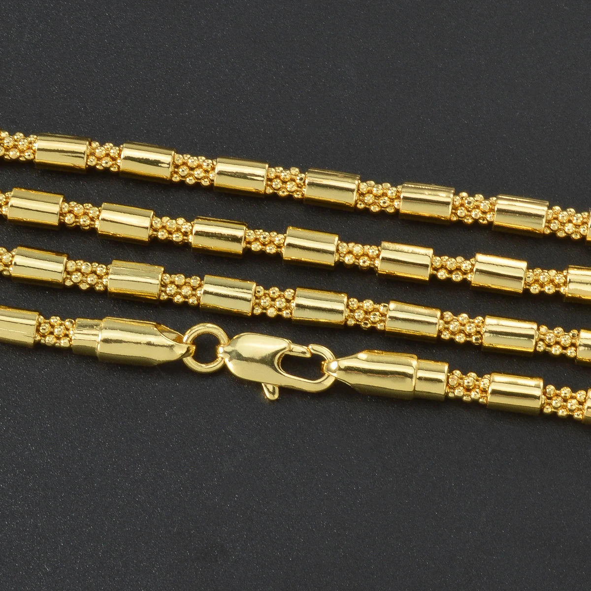 Dubai Copper Necklace 18k Gold-plated Chain Necklace Geometry Jewelry Neck Chain Long Chain Daily Wear For Friends Gifts