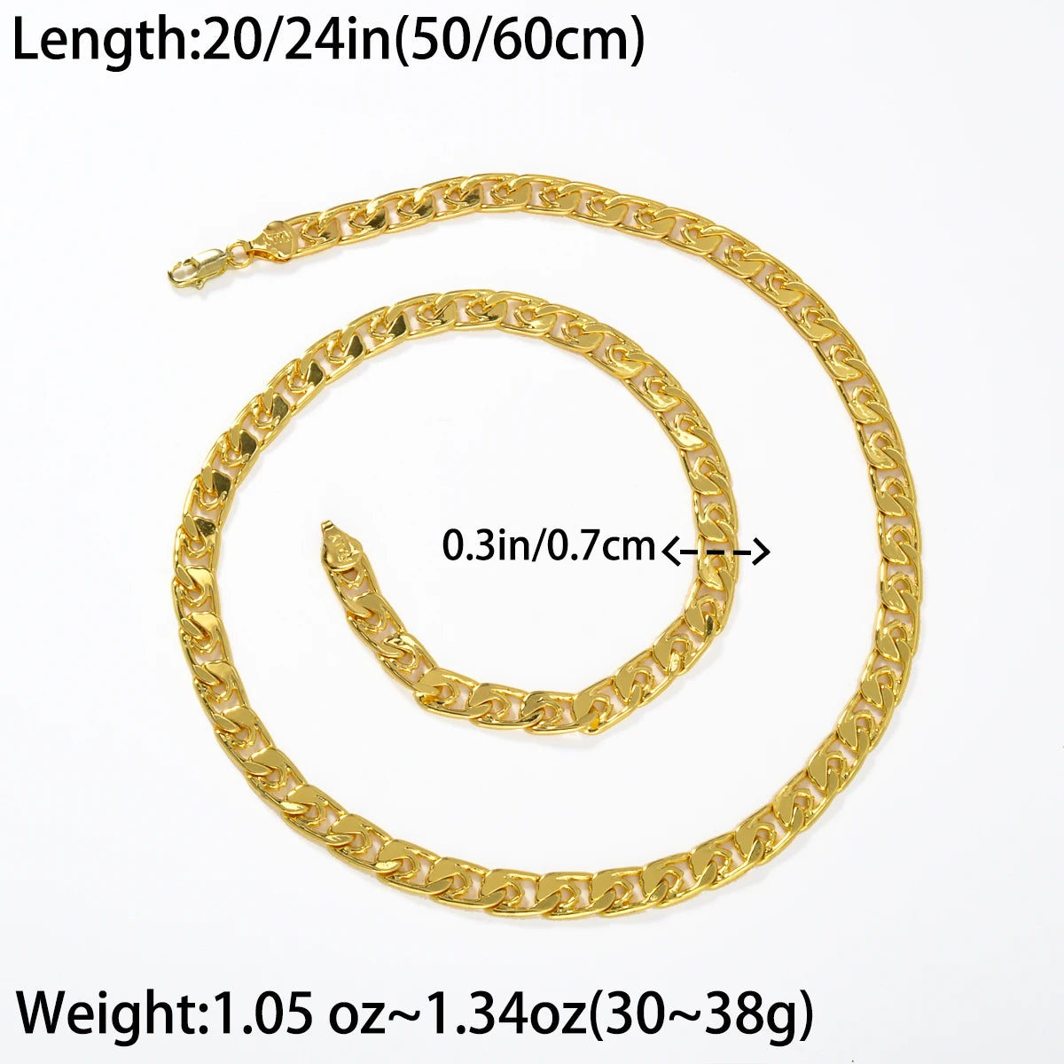 ZEADear Necklace Gold Color Chains 18K Copper Necklaces Metal 50cm 60cm Daily Accessories Engagement Women Links Birthday Gift