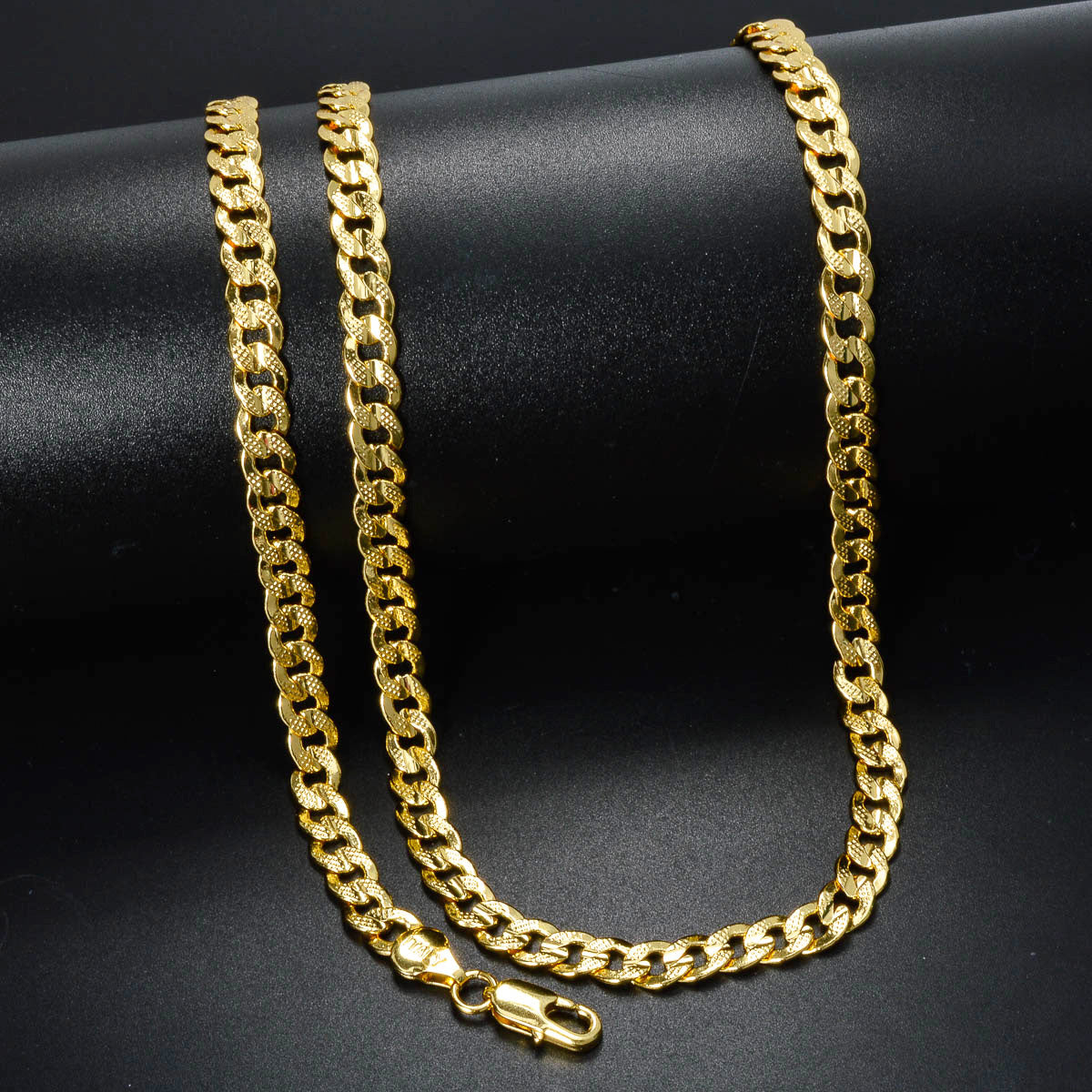 Custom Luxury Jewellery 18k Gold Plated Cuba Chain Necklace Bracelet Jewelry Sets Women