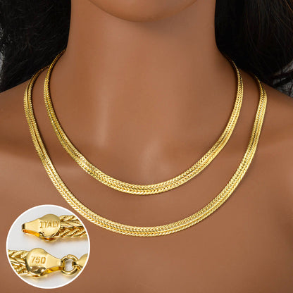 Italian 750 14k gold plated Chain Necklace