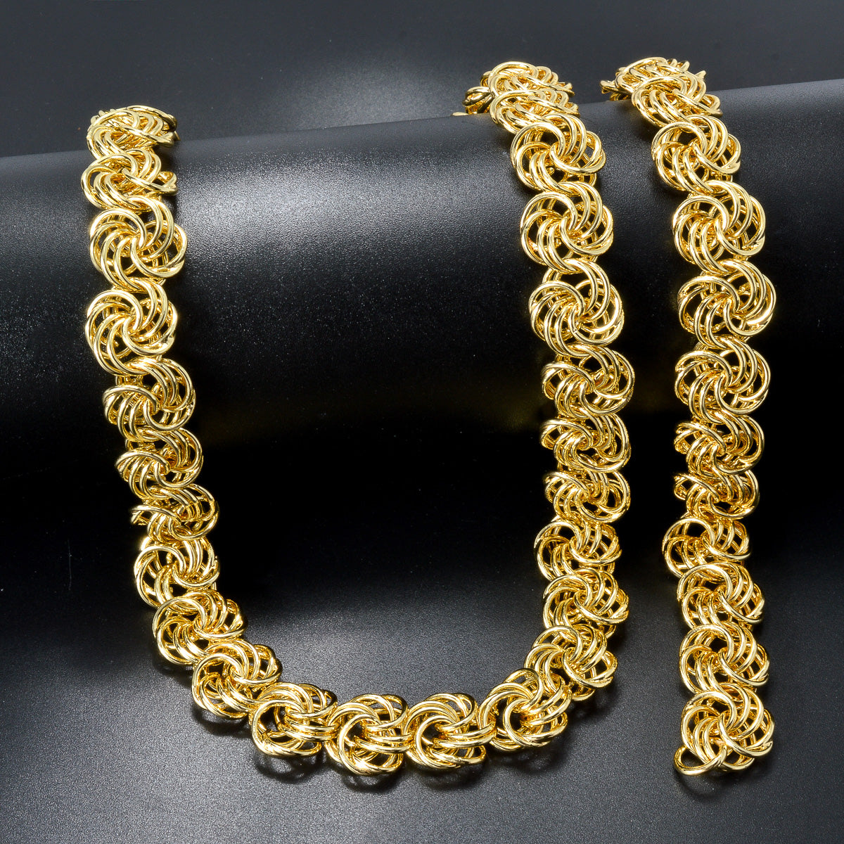 Custom Luxury Jewellery 18k Gold Plated Bridal Wedding Chain Necklace Bracelet Jewelry Sets Women