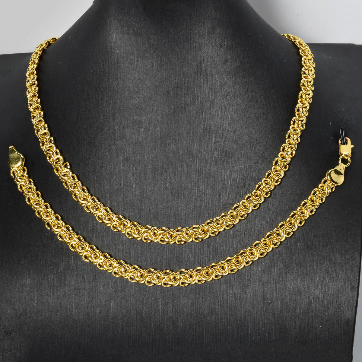 Custom Luxury Jewellery 14k Gold Plated Copper Chain Necklace Bracelet Jewelry Sets Women