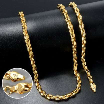 Custom Luxury Jewellery 18k Gold Plated Necklace Bracelet jewelry set for women