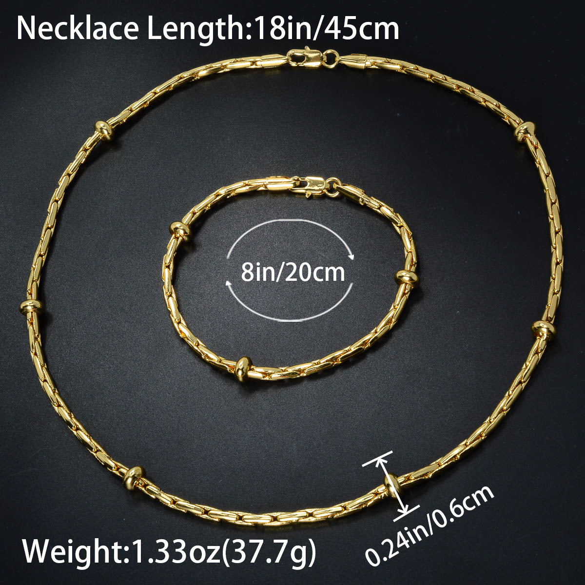 Custom Luxury Jewellery 18k Gold Plated Bridal Wedding Necklace Bracelet Jewelry Sets Women