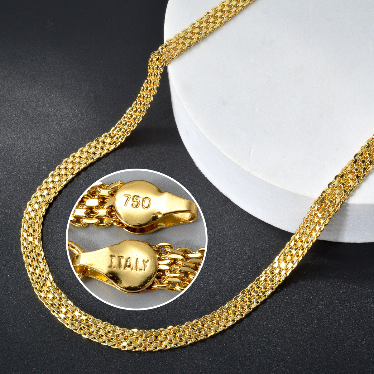 Italian 750 14k gold plated Chain Necklace