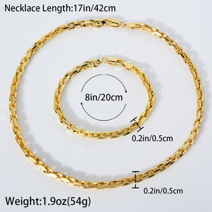 Custom Luxury Jewellery 18k Gold Plated Bridal Wedding Chain Necklace Bracelet Jewelry Sets Women