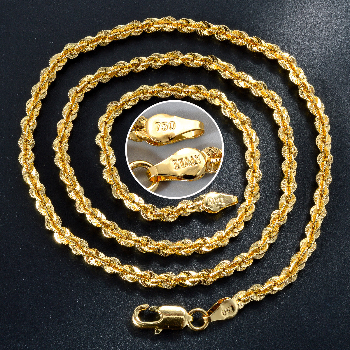 Italian 750 14k gold plated Chain Necklace