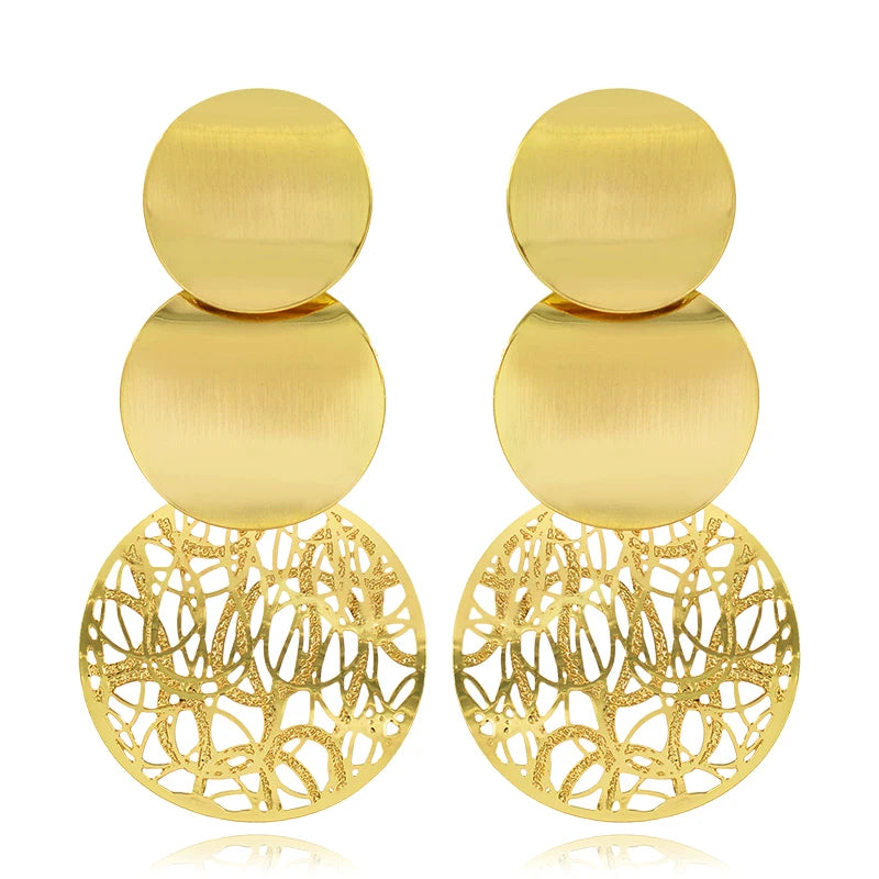 Gold custom jewelry smile paper gift design hot earring