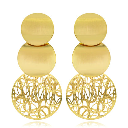 Gold custom jewelry smile paper gift design hot earring