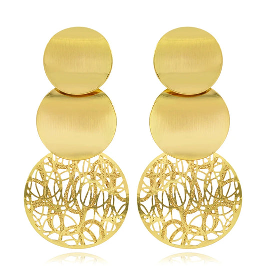 Gold custom jewelry smile paper gift design hot earring