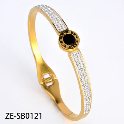 Wholesale Fashion Four Leaf Clover Butterfly Tree Of Life Stainless steel 18k Gold Plated Bracelet Femme