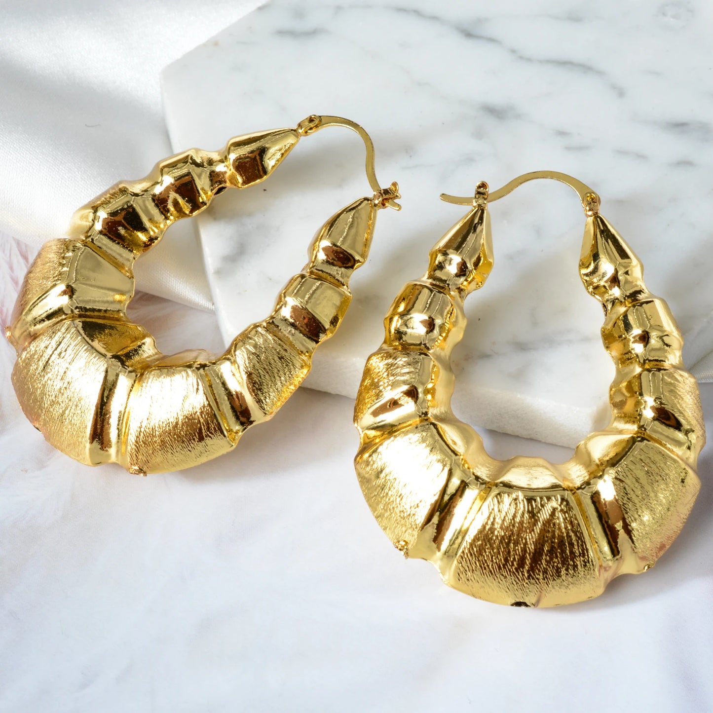 African hot sale high quality copper Women wedding party big gold plated hoops
