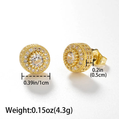 Fashion fine Cubic Zirconia Stud Earrings For Women For Wedding Engagement Anniversary Party Jewelry Valentine's Day Gift