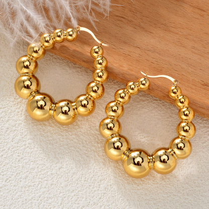 Fashion Wholesale Exaggerated 18k Gold Plated Statement Big Hoop Drop Earrings