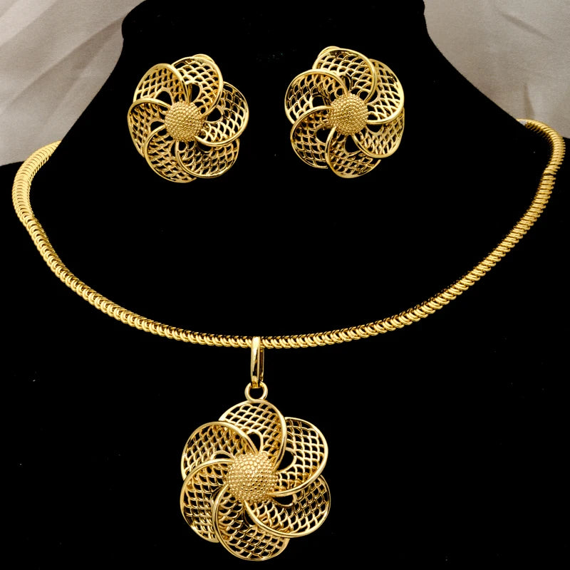New arrival jewelry sets for woman luxury bridal necklace jewelry set
