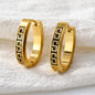 Fashion 18K Gold Plated Stainless Steel Hoop Earrings Jewelry For Women