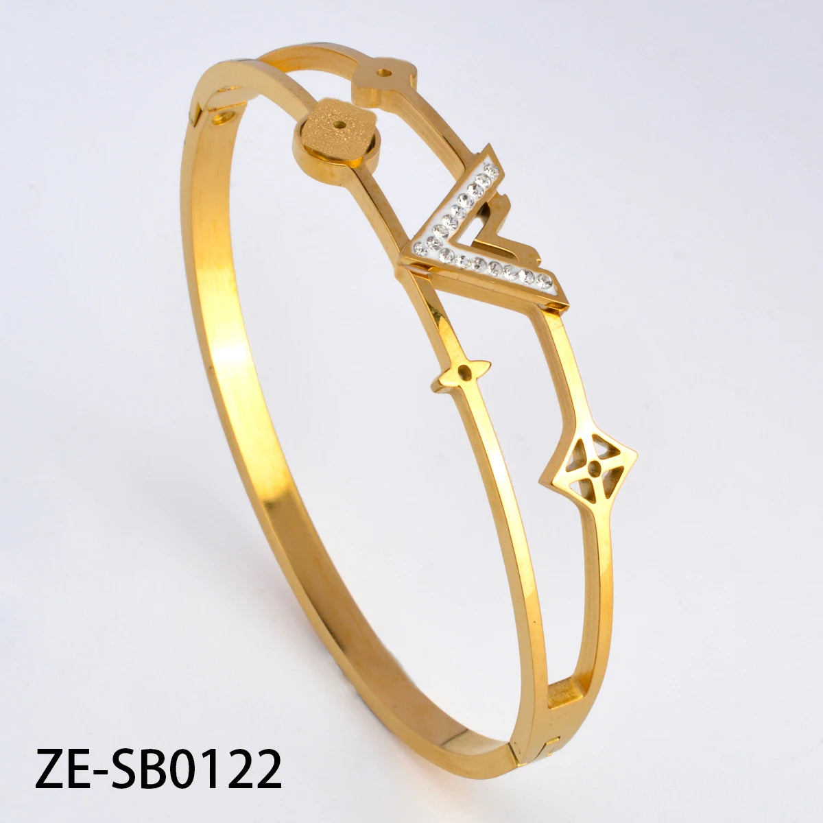 Wholesale Fashion Four Leaf Clover Butterfly Tree Of Life Stainless steel 18k Gold Plated Bracelet Femme