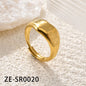 Non Tarnish Waterproof 18k Gold Plated Stainless Steel Snake Adjustable Jewelry open Ring