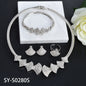 Luxury jewelry high quality 18K Gold Plated Zircon Necklace Earrings Ring Bracelet jewelry sets for women