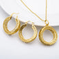 Fashion jewelry high quality copper wedding bride 18k gold plated dubai gold jewelry set for women