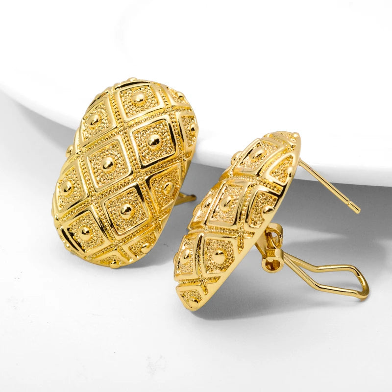 High Quality Luxury brazilian gold plated dubai jewelry sets gold plated necklace