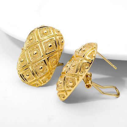 High Quality Luxury brazilian gold plated dubai jewelry sets gold plated necklace