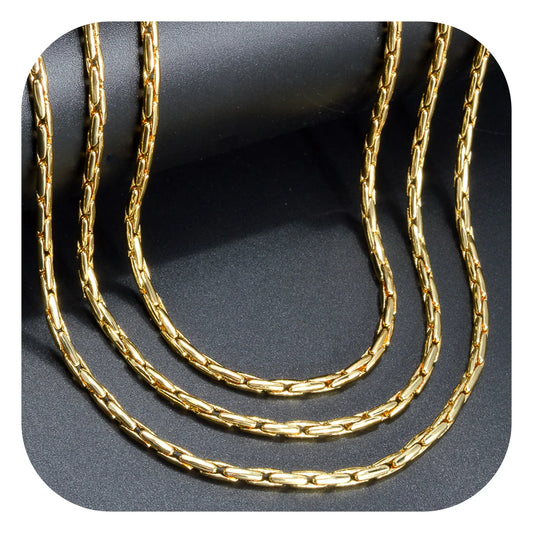 Dubai Wholesale Fashion Jewelry 18K Gold Plated Link Chain Necklace Women