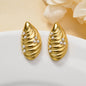 Luxury custom Fashion jewelry Wholesale bulk 18k gold plated stainless steel Flower chunky stud drop earrings women