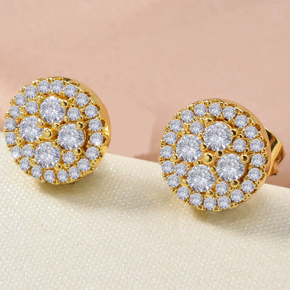 Wholesale Multi Styles Rhinestone heart Hypoallergenic 18K Gold Plated zircon stud Earrings for Women