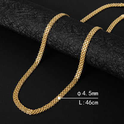 ZEADear Jewelry Fashion 18/22 Inch Necklace Chains Gold Plated High Quality For Women Man Classic Trendy For Daily Wear Gift
