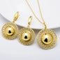 Fashion jewelry high quality copper wedding bride 18k gold plated dubai gold jewelry set for women