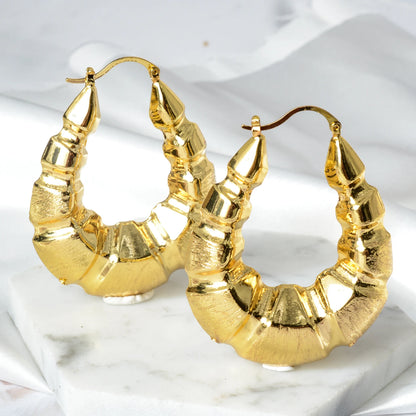 African hot sale high quality copper Women wedding party big gold plated hoops
