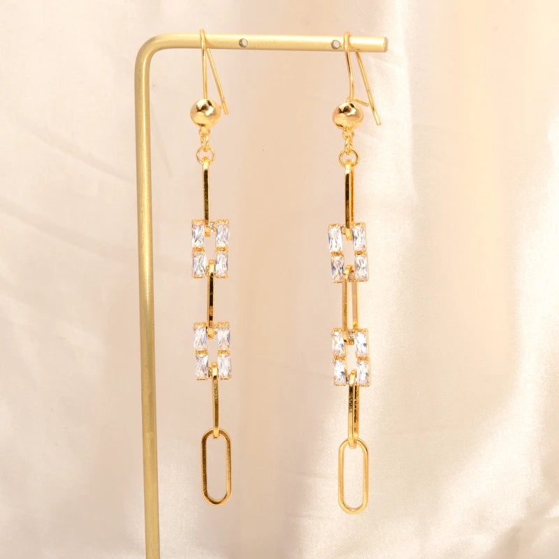 Punk Jewelry Gold Color Brass Chunky big Hoop Earrings For Women fashion earrings trend 2022