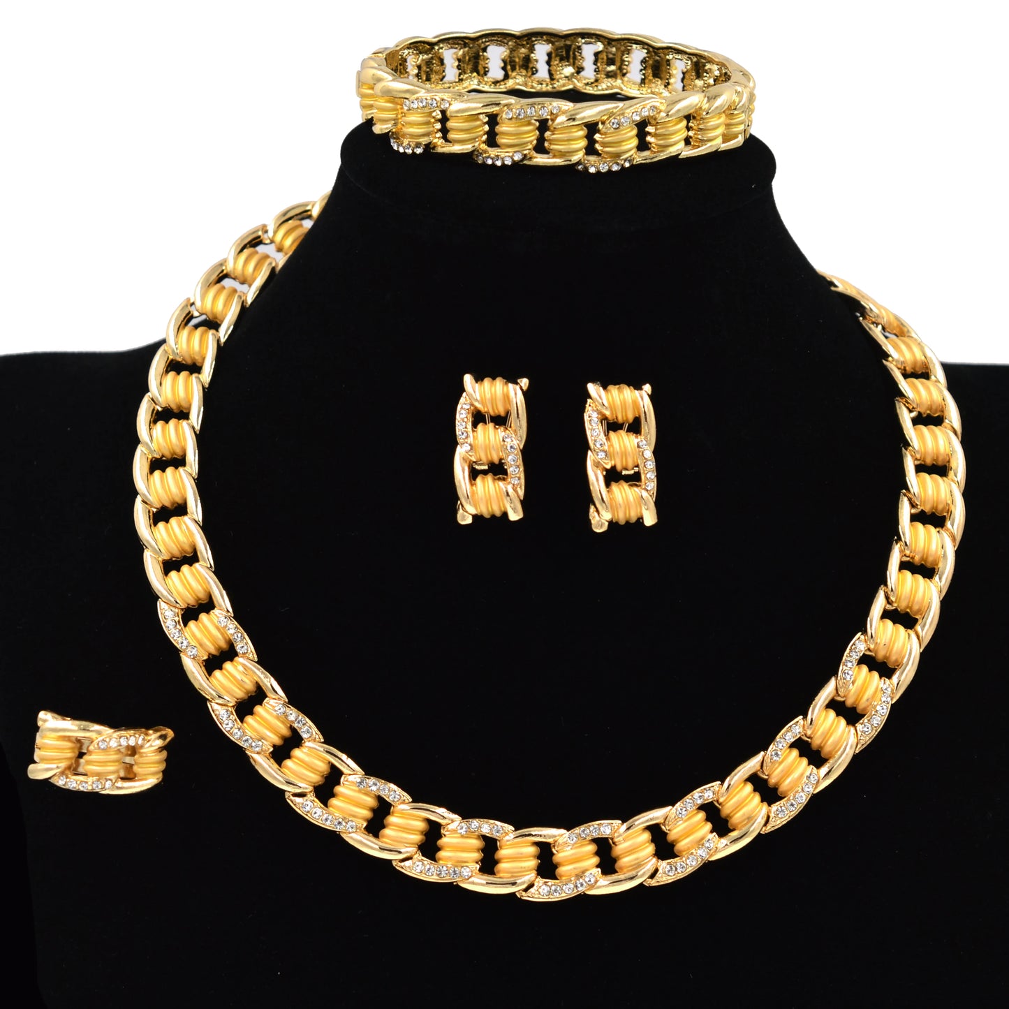 Women Wedding Party Accessories for Women Colours Italian Gold Plated Jewelry Sets Italian High Quality Copper Opp Bag Flower