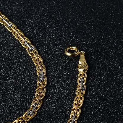Zea dear  Jewelry Fashion 750 Copper Link Necklaces Chains For Women Man High Quality Classic Trendy For Daily Wear  Anniversary