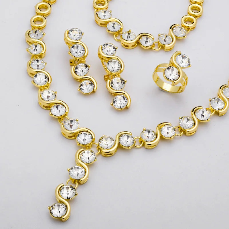 Zeadear jewelry gold bridal jewelry set fashion 2021 jewellery dubai women bracelets heavy sets jewelry sets