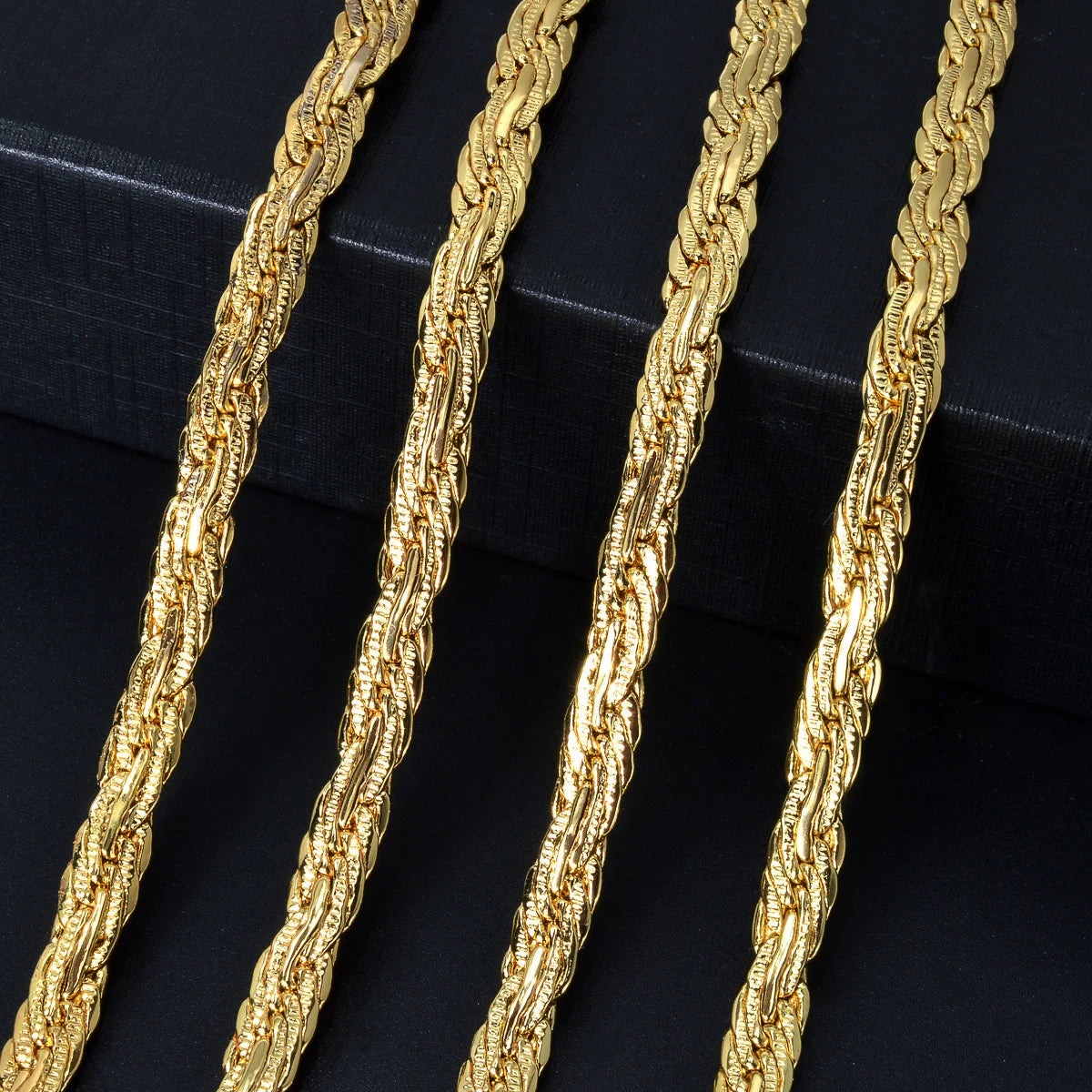 Fashion Copper Italy 750 18k gold plated  Chain Necklace Keel Link Chain Necklace For Women