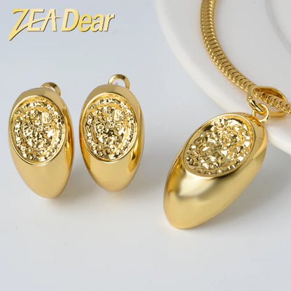 High Quality Luxury brazilian gold plated jewelry 18k set accessories for women jewelry set