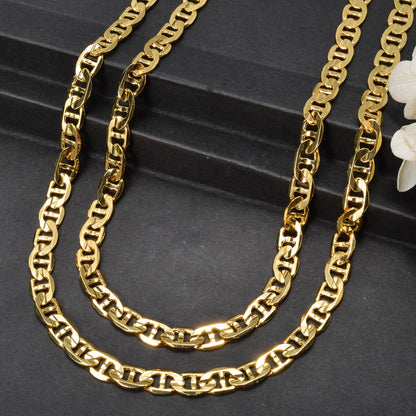 Fashion Copper Italy 750 18k gold plated Chain Necklace Link Chain Necklace For Women