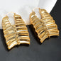 Fashion Wholesale Exaggerated 18k Gold Plated Statement Big Hoop Drop Earrings