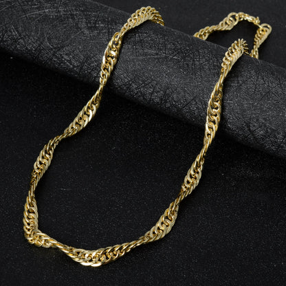 ZEADear Jewelry Fashion New 45cm Necklace Chains Gold Plated High Quality For Women Man Classic Trendy For Daily Wear Gift