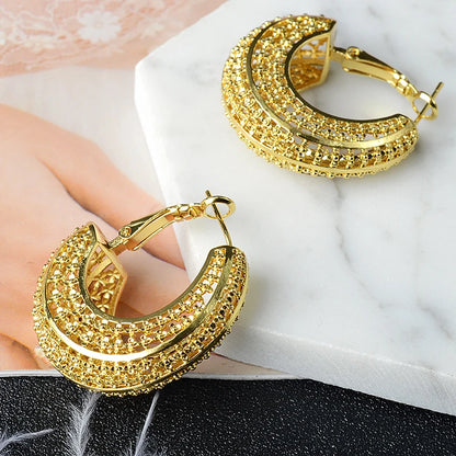 ZeaDear Jewelry High Quality Big Copper Hoop Earrings Fashion Statement Wedding Party Jewellery Anniversary Gift Wholesale