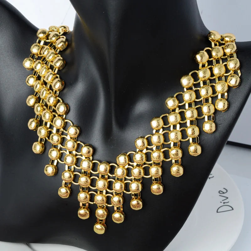 Nigerian high quality copper Women wedding party designer jewelry famous brands set